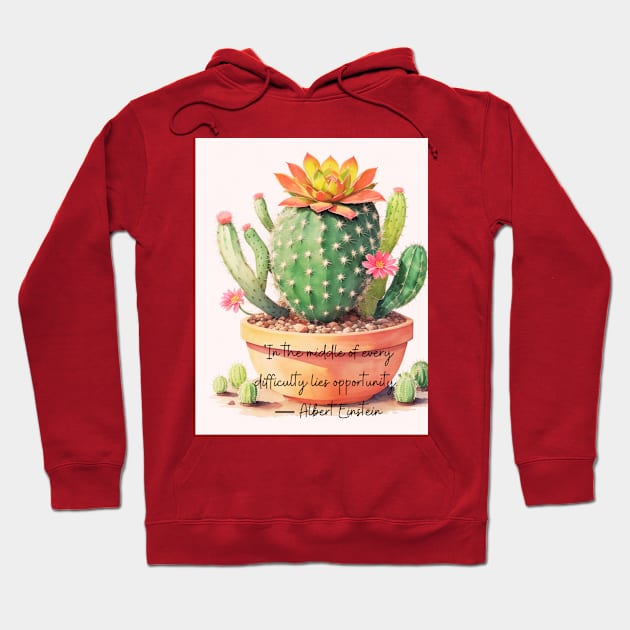 cactus with quotes Hoodie by Sam's Essentials Hub